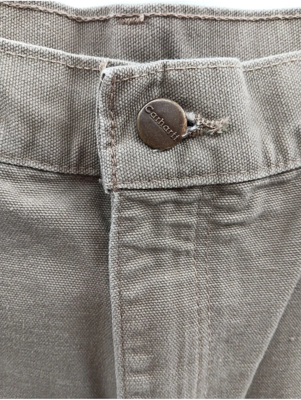 Carhartt Carpenter Shorts Mens 40 Tan Canvas Thick Workwear Outdoor 10